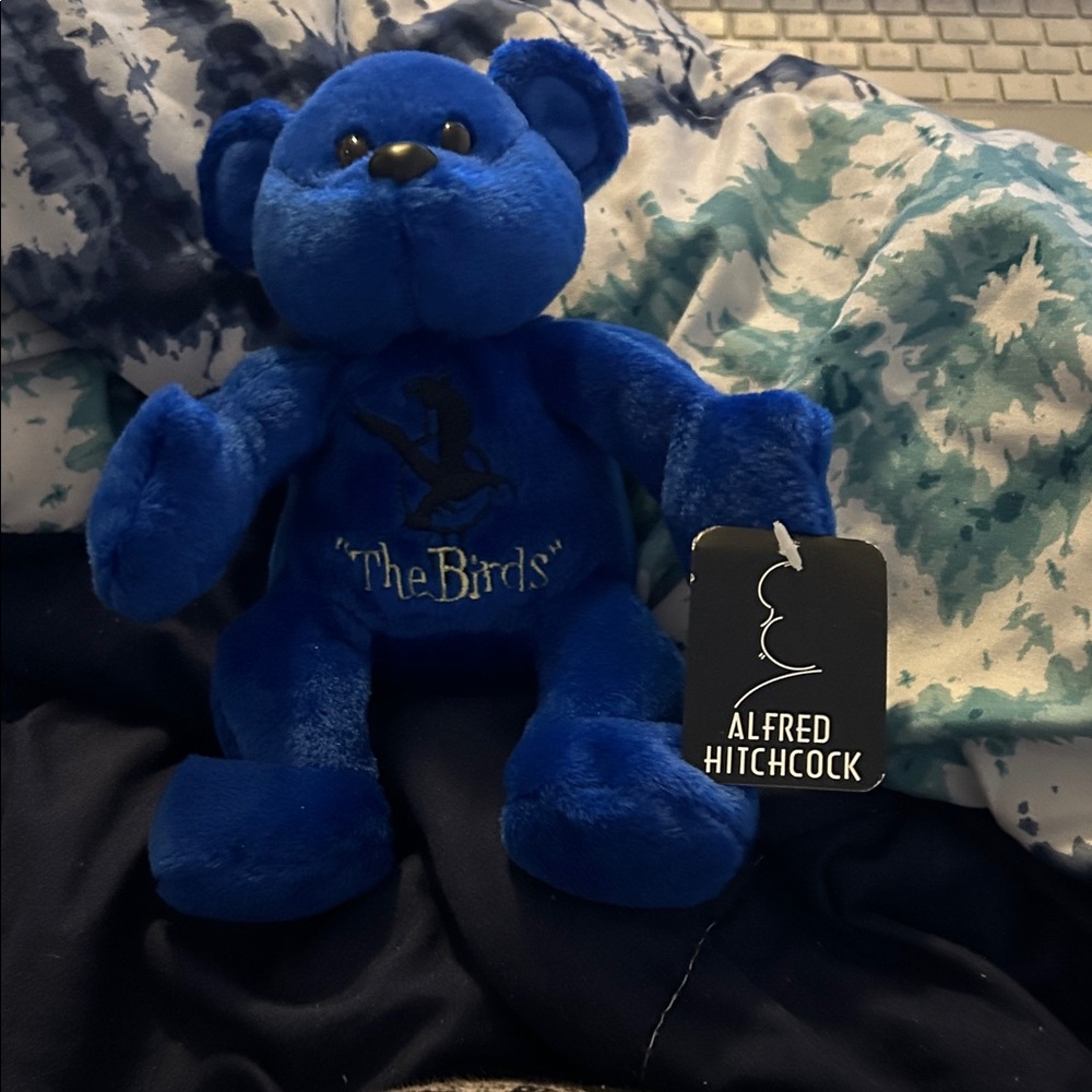 Alfred Hitchcock Blue Plush Bear